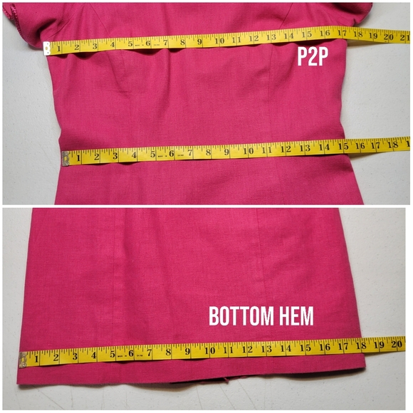 Adrianna Papell Vintage Linen Blend Short Tuplip Sleeve Sheath Dress - Picture 15 of 15